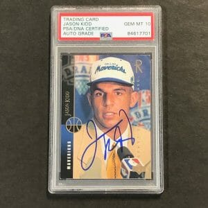 1994 Upper Deck #160 Jason Kidd Signed Card AUTO 10 PSA Slabbed Dallas Mavericks