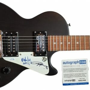 AC/DC Angus Malcolm Young Autographed Gibson Epiphone Les Paul Guitar UACC AFTAL