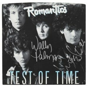 WALLY PALMAR & MIKE SKILL THE ROMANTICS SIGNED 45 RPM ALBUM COVER BAS #BF88861 COLLECTIBLE MEMORABILIA