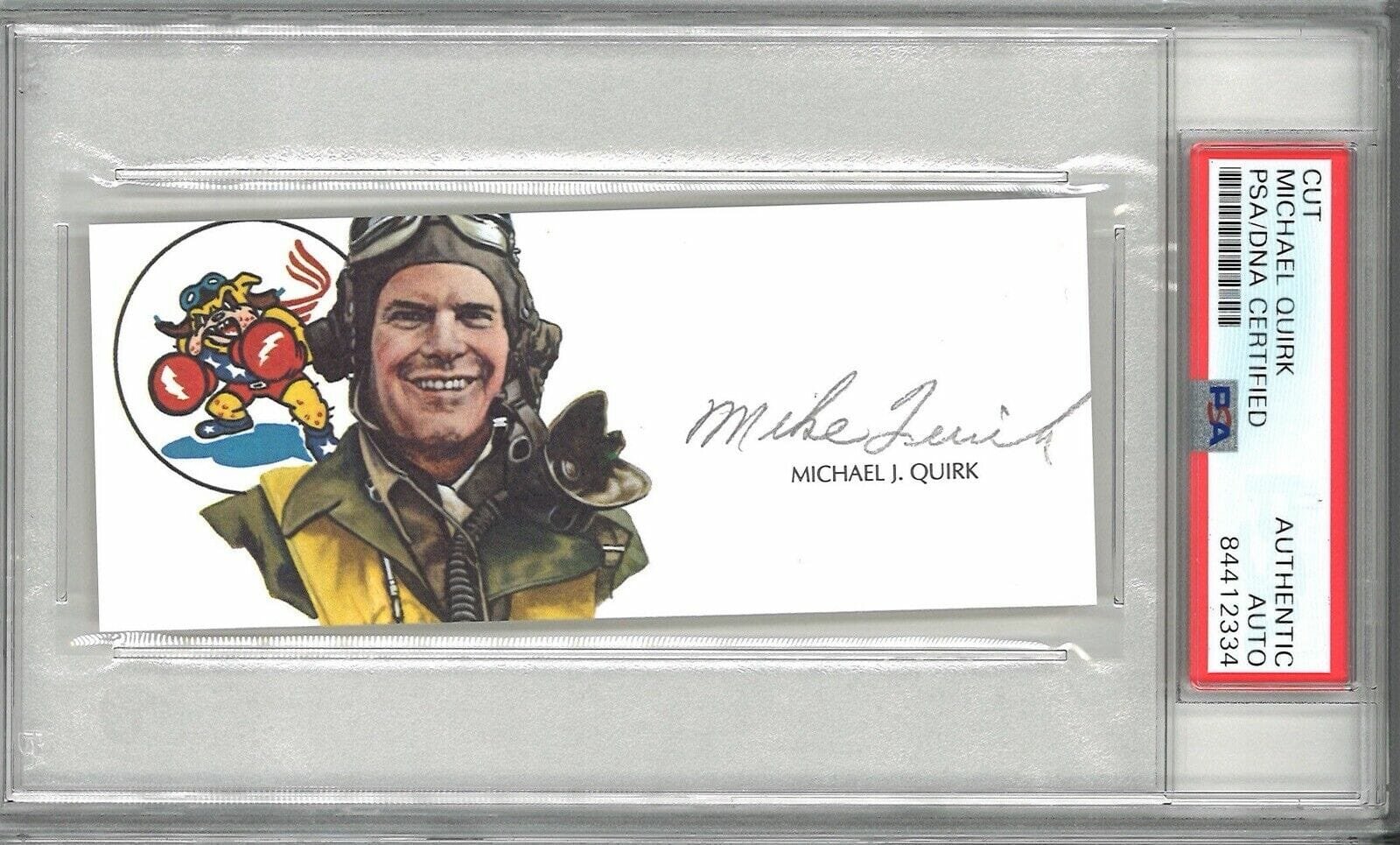 MICHAEL QUIRK SIGNED CUT SIGNATURE PSA DNA 84412334 (D) WWII ACE ...