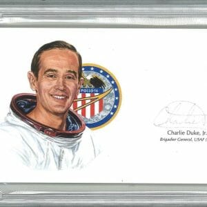 CHARLIE DUKE SIGNED CUT SIGNATURE PSA DNA 84174064 APOLLO 16 MOONWALKER