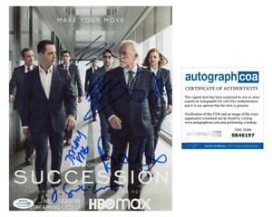 "Succession" AUTOGRAPHS Signed 8x10 Photo - Brian Cox, Jeremy Strong +4 ACOA