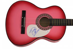 POST MALONE SIGNED AUTOGRAPH PINK ACOUSTIC GUITAR HOLLYWOOD’S BLEEDING JSA COA COLLECTIBLE MEMORABILIA