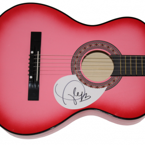 TAYLOR SWIFT SIGNED AUTOGRAPH FULL SIZE PINK ACOUSTIC GUITAR - LOVER RED JSA COA