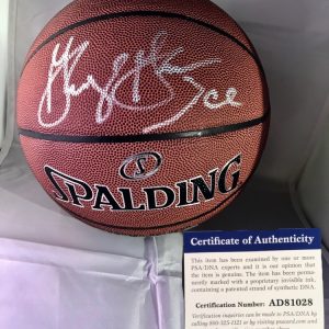 George Gervin Hand Signed NBA Basketball San Antonio Spurs Ice HOF PSA/DNA