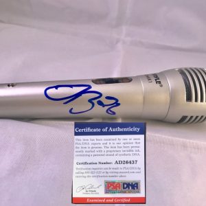 LEVEON BELL AUTOGRAPHED HAND SIGNED MICROPHONE PITTSBURGH STEELERS PSA DNA CERT