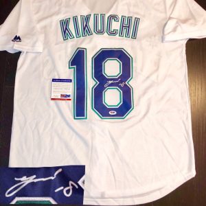 YUSEI KIKUCHI HAND SIGNED SEATTLE MARINERS JERSEY PSA DNA AUTHENTICATION