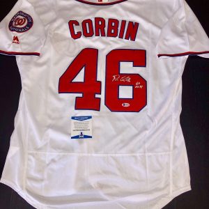 Patrick Corbin Hand Signed Washington Nationals Jersey BAS Beckett Cert