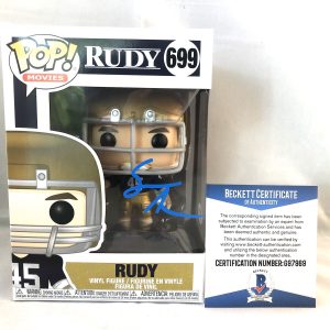 Sean Astin Hand Signed Funko Pop Figurine Rudy 699 Beckett BAS Cert