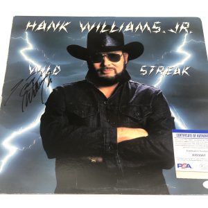 Hank Williams Jr Hand Signed Wild Streak Vinyl Country Superstar PSA DNA Cert #5