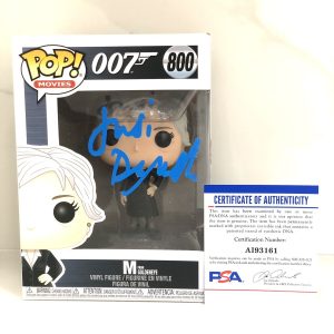 Judi Dench Hand Signed 007 M Funko Pop James Bond PSA DNA CERT