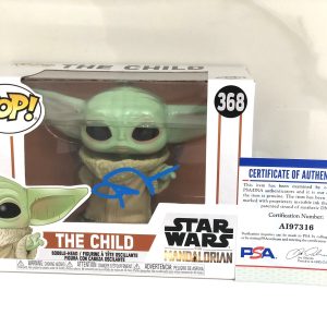 John Rosengrant signed Mandalorian The Child Funko Pop #405 Baby Yoda PSA DNA #3