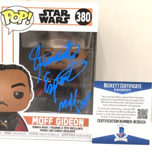 Giancarlo Esposito Signed Star Wars Moff Gideon Funko Pop W/ Beckett Cert BAS #2