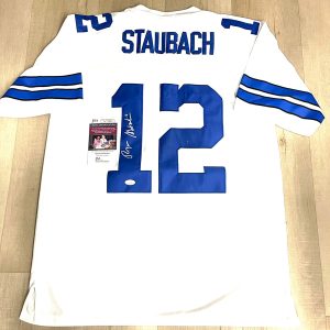 ROGER STAUBACH SIGNED JERSEY DALLAS COWBOYS FOOTBALL NFL HALL OF FAME JSA CERT 1