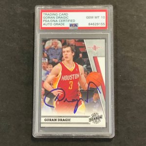 2010-11 Panini Season Update #106 Goran Dragic Signed Card AUTO 10 PSA/DNA Slabb