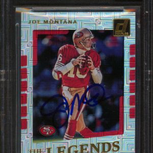 49ers Joe Montana Signed 2017 Donruss Legends Series #6 Card Auto 10! BAS Slab
