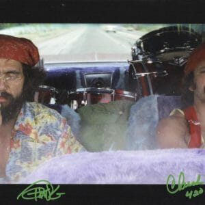 CHEECH & CHONG SIGNED 11X14 PHOTO UP IN SMOKE AUTHENTIC AUTOGRAPH BECKETT COA 35