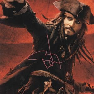 JOHNNY DEPP SIGNED 11X14 PHOTO PIRATES OF THE CARIBBEAN AUTOGRAPH BECKETT 30