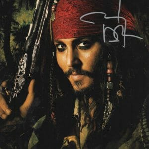 JOHNNY DEPP SIGNED 11X14 PHOTO PIRATES OF THE CARIBBEAN AUTOGRAPH BECKETT 26