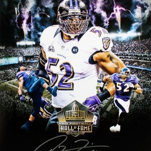 Ravens Ray Lewis Authentic Signed 16x20 Collage Edit Photo BAS Witnessed