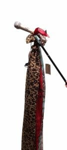 AEROSMITH STEVEN TYLER AUTOGRAPHED MICROPHONE W STAND & SCARVES DISPLAY ACOA COLLECTIBLE MEMORABILIA