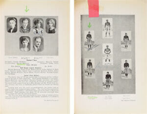 JOHN WAYNE TWICE SIGNED 1924 GLENDALE UNION HIGH SCHOOL YEARBOOK BAS #A72828 COLLECTIBLE MEMORABILIA