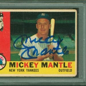 Yankees Mickey Mantle Authentic Signed 1690 Topps #350 Card PSA/DNA Slabbed