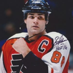 ERIC LINDROS SIGNED PHILADELPHIA FLYERS 8X10 PHOTO 2