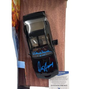 DAVID HASSELHOFF WILLIAM DANIELS SIGNED KNIGHT RIDER DIECAST 1:24 CAR BECKETT 8