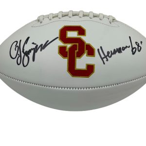 OJ SIMPSON SIGNED USC TROJANS LOGO FOOTBALL HEISMAN 68 AUTOGRAPH BECKETT 1
