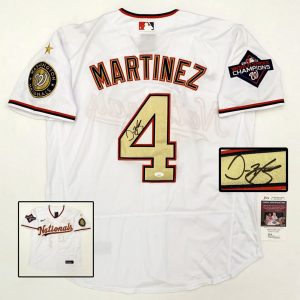 Washington Nationals Dave Martinez Signed Jersey JSA COA