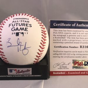 BRENDAN RODGERS SIGNED OML FUTURES 2017 BASEBALL COLORADO ROCKIES PSA DNA CERT