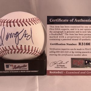 DOMINGO ACEVEDO HAND SIGNED OMLB BASEBALL OAKLAND A’s PSA DNA CERT