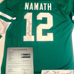 JOE NAMATH SIGNED JERSEY NEW YORK JETS FOOTBALL NFL HALL OF FAME JSA CERT