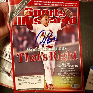 DAVID ECKSTEIN SIGNED SPORTS ILLUSTRATED MAGAZINE CARDINALS BECKETT CERT
