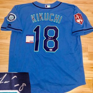YUSEI KIKUCHI HAND SIGNED SEATTLE MARINERS JERSEY PSA DNA AUTHENTICATION
