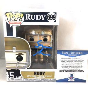 Sean Astin Hand Signed Funko Pop Figurine Rudy 699 Beckett BAS Cert