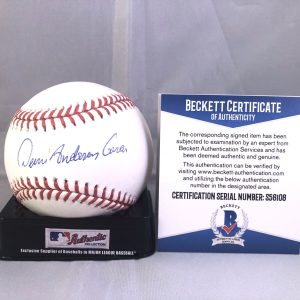 DEIVI GARCIA FULL NAME HAND SIGNED OML BASEBALL NEW YORK YANKEES BECKETT CERT