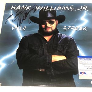 Hank Williams Jr Hand Signed Wild Streak Vinyl Country Superstar PSA DNA Cert #4
