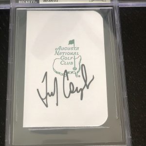 Fred Couples Hand Signed Masters Scorecard Slabbed Beckett BAS #4