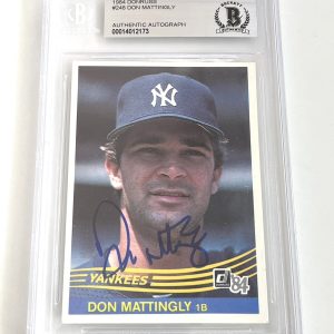 DON MATTINGLY SIGNED 1984 DONRUSS ROOKIE CARD #248 BECKETT SLABBED CERTIFIED