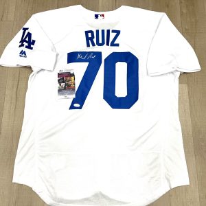 Keibert Ruiz hand signed LA Dodgers Rookie Jersey Nationals JSA CERT