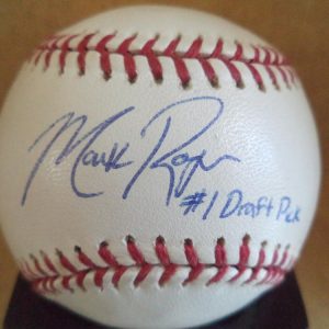 MARK ROGERS #1 DRAFT PICK BREWERS SIGNED AUTOGRAPHED M.L. BASEBALL W/COA