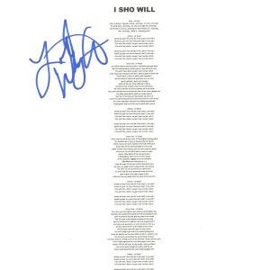 Lil Wyte Signed Autographed I Sho Will Song Lyric Sheet Rapper ACOA COA