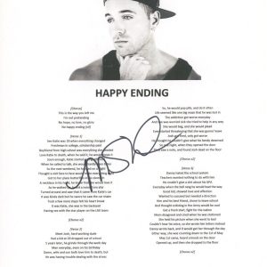 Mike Stud Signed Autographed Happy Ending Song Lyric Sheet Rapper ACOA COA
