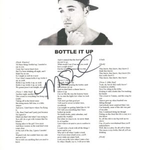 Mike Stud Signed Autographed Bottle It Up Song Lyric Sheet Rapper ACOA COA