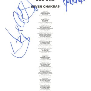 Ces Cru Signed Autographed Seven Chakras Lyric Sheet Hip Hop Rapper ACOA COA