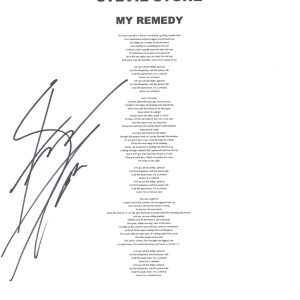 Stevie Stone Signed Autograph My Remedy Lyric Sheet Hip Hop Rapper ACOA COA