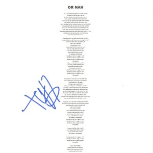 Ty Dolla Sign $ign Signed Or Nah Lyric Sheet Wiz Khalifa The Weeknd ACOA COA