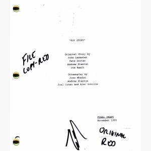 Tim Allen Signed Autographed Toy Story Movie Script Screenplay Buzz ACOA COA